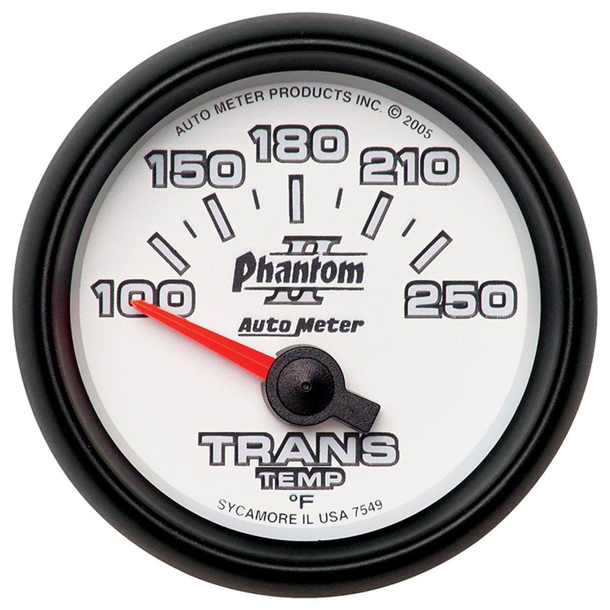 AutoMeter Phantom II Series Transmission Temperature Gauge (AU7549) AU7549