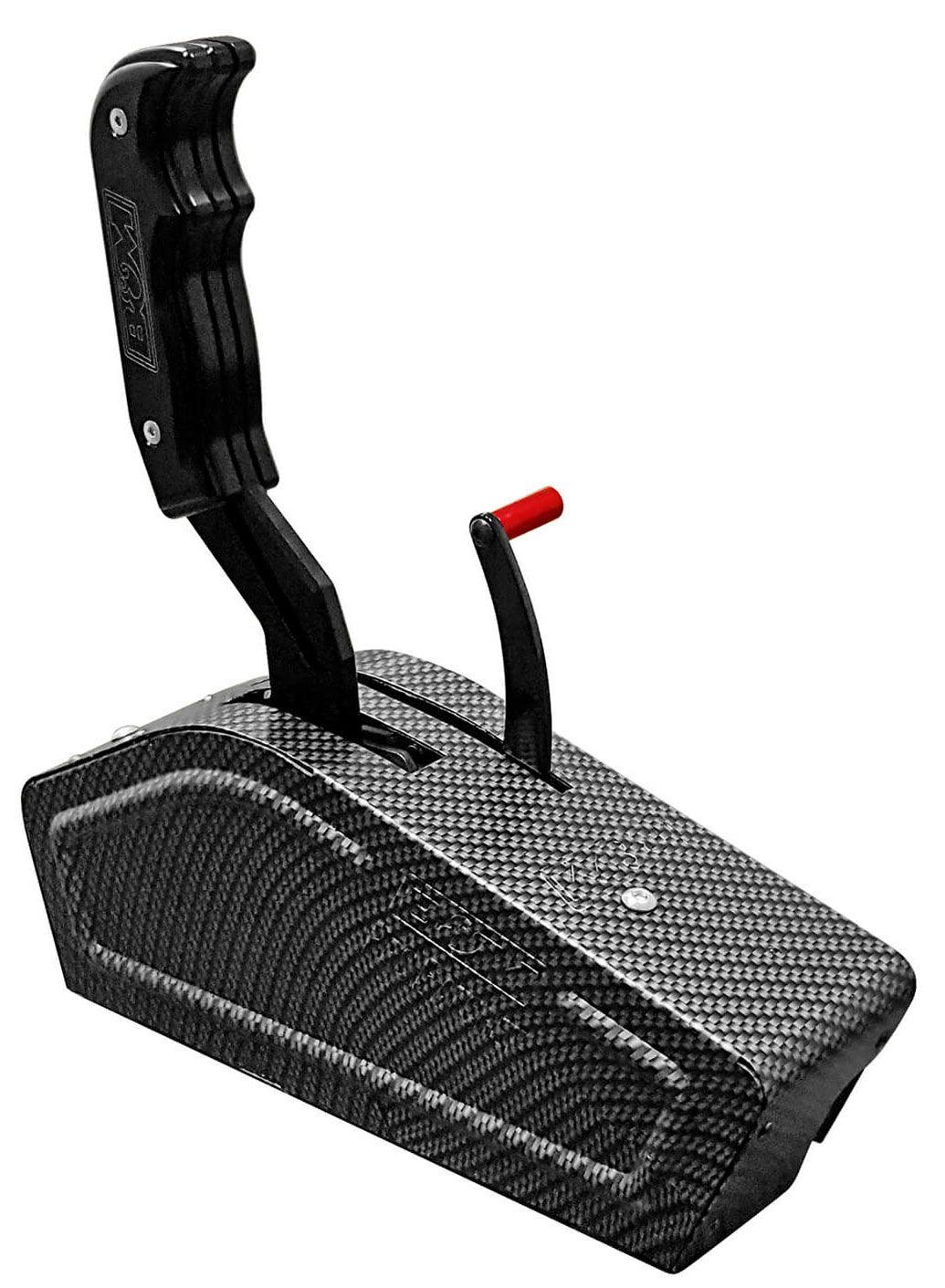 B&M Ratchet Shifter, Magnum Grip Stealth Carbon Pro Ratchet, Universal 3 & 4-speed Compatible (BM81119)