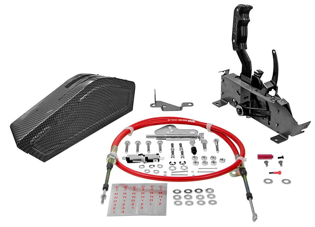 B&M Ratchet Shifter, Magnum Grip Stealth Carbon Pro Ratchet, Universal 3 & 4-speed Compatible (BM81119)