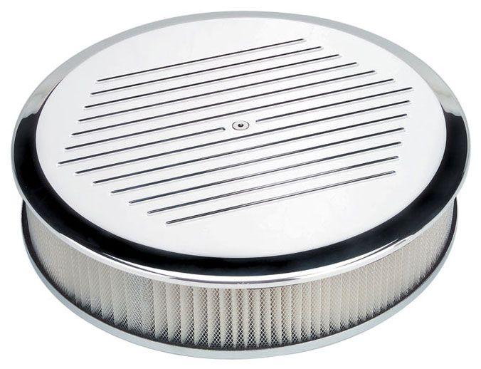 Billet Specialties Polished Aluminium Round Air Cleaner Assembly - Ball Milled (BS15820) BS15820