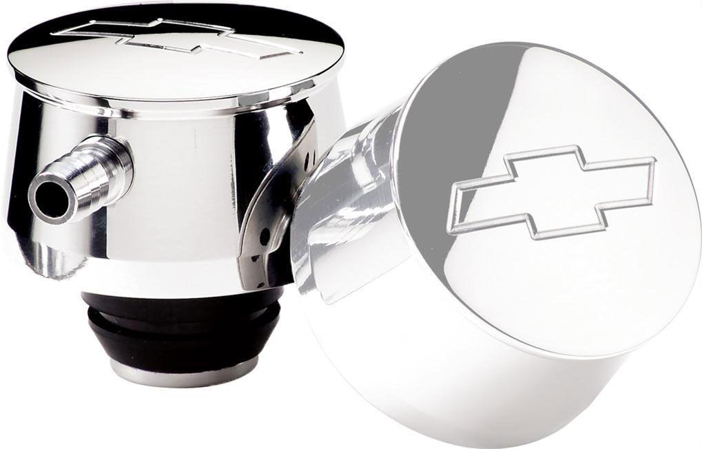 Billet Specialties Round Valve Cover Breather With Bowtie Logo - Polished (BS21220) BS21220