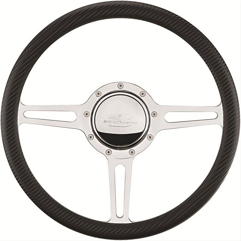 Billet Specialties 14" Billet Specialties "Split Spoke" Steering Wheel (BS30137)