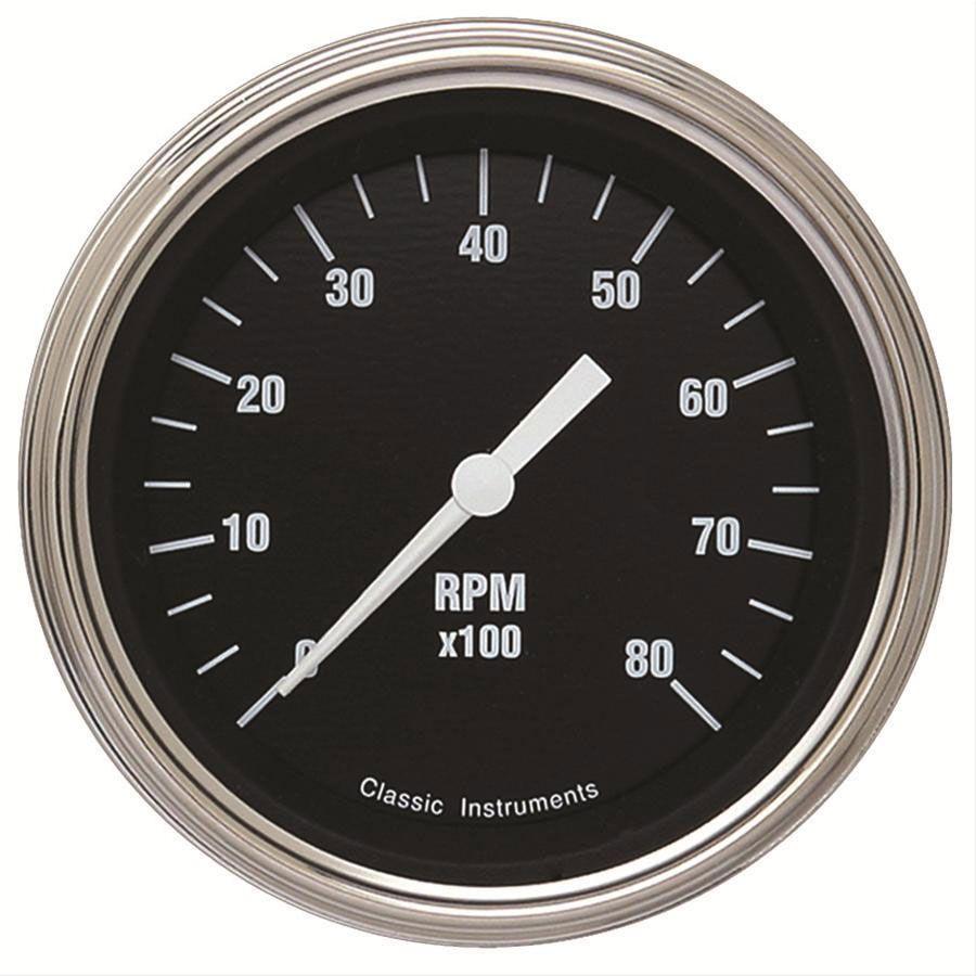 Classic Instruments Black Hotrod Series 3-3/8 Tacho (CIHR80SLC) CIHR80SLC