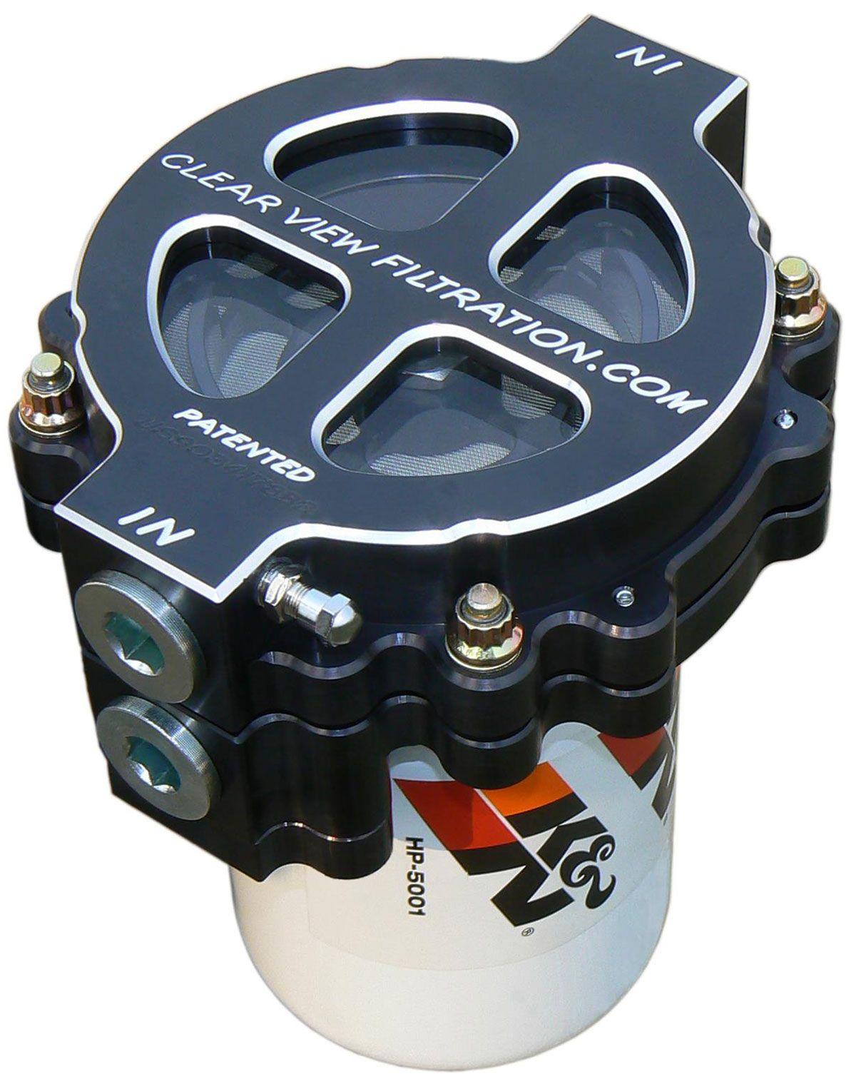 Clearview 6" Screw-On Oil Filter Assembly - Black Anodised (CV125-115-B) CV125-115-B