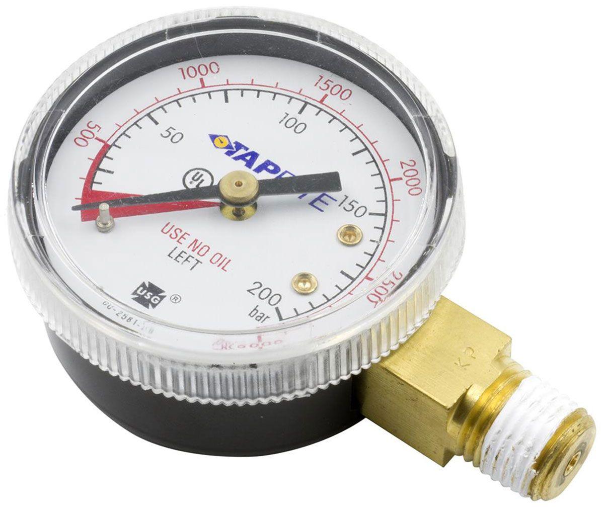 Dedenbear High Pressure Gauge for CO2 Regulator, 0-3000 psi (DE-GHP) DE-GHP