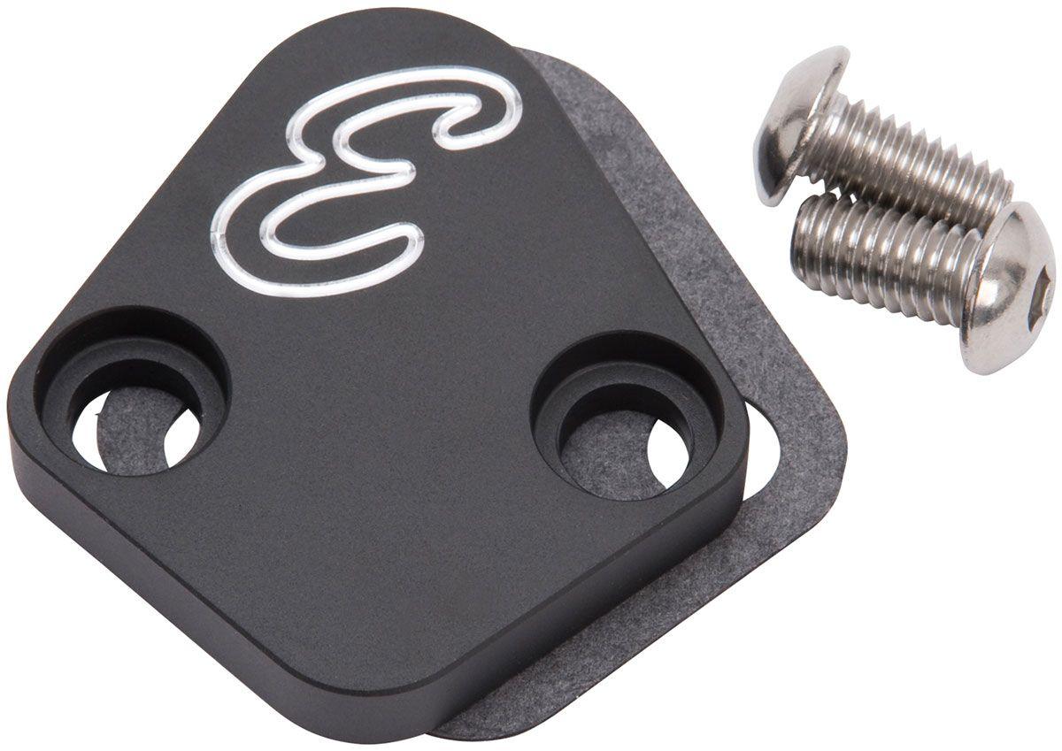 Edelbrock Fuel Pump Block-Off Plate, Black (ED4021) ED4021