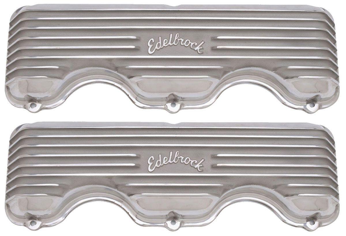 Edelbrock Classic Aluminium Series Valve Covers - Polished Finish (ED4140) ED4140