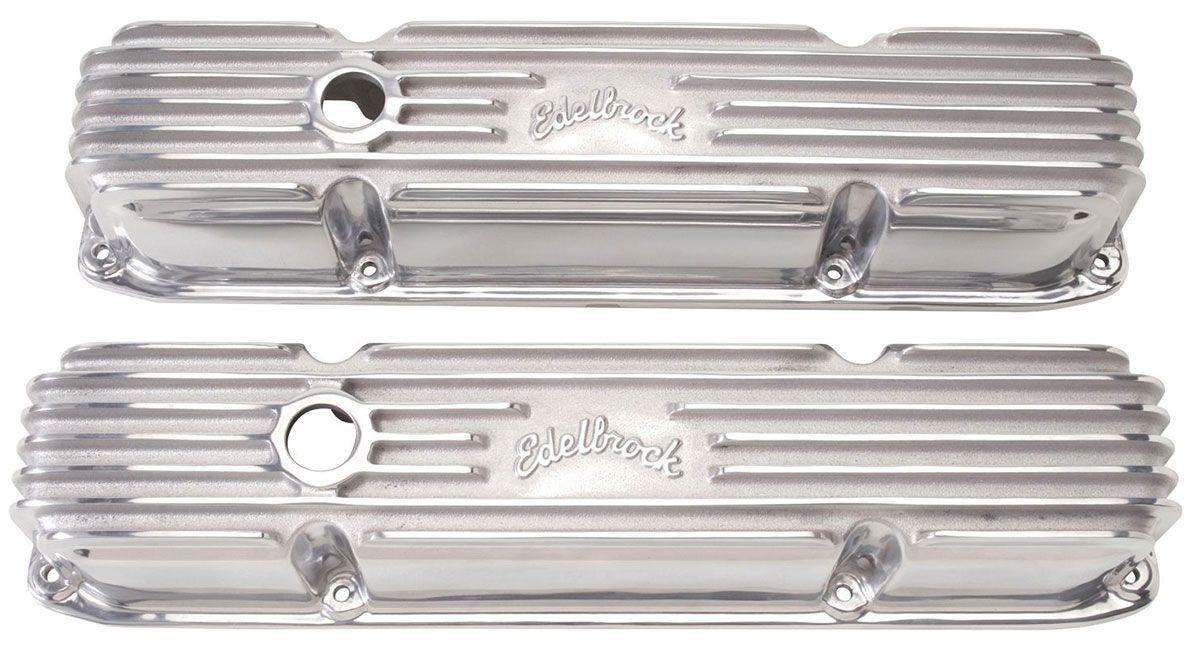 Edelbrock Classic Aluminium Series Valve Covers - Polished Finish (ED4192) ED4192
