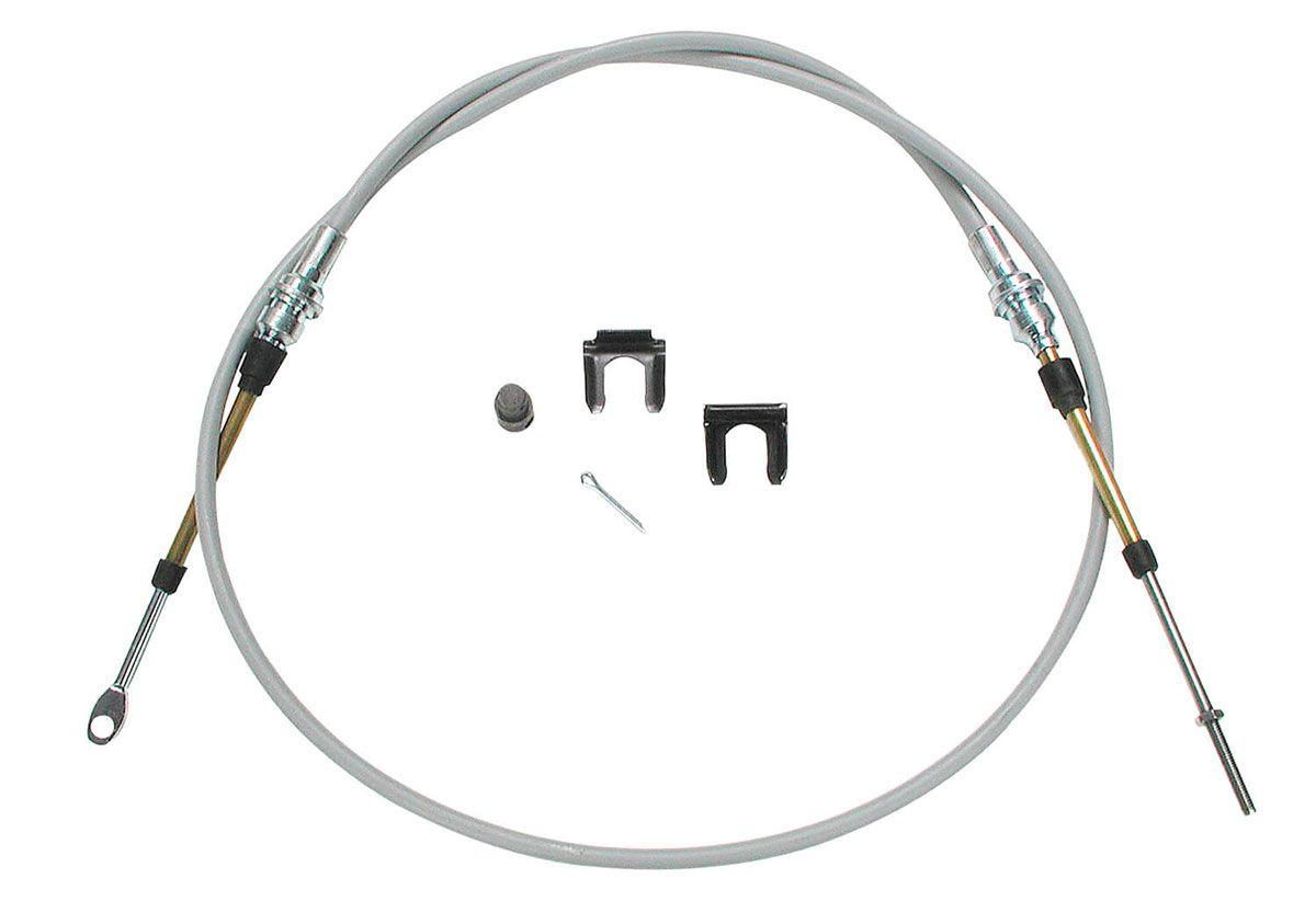 Hurst Shifter Cable, 5 ft. Length, Morse Style, Eyelet/Threaded Ends, Gray, Each (HU5000025) HU5000025