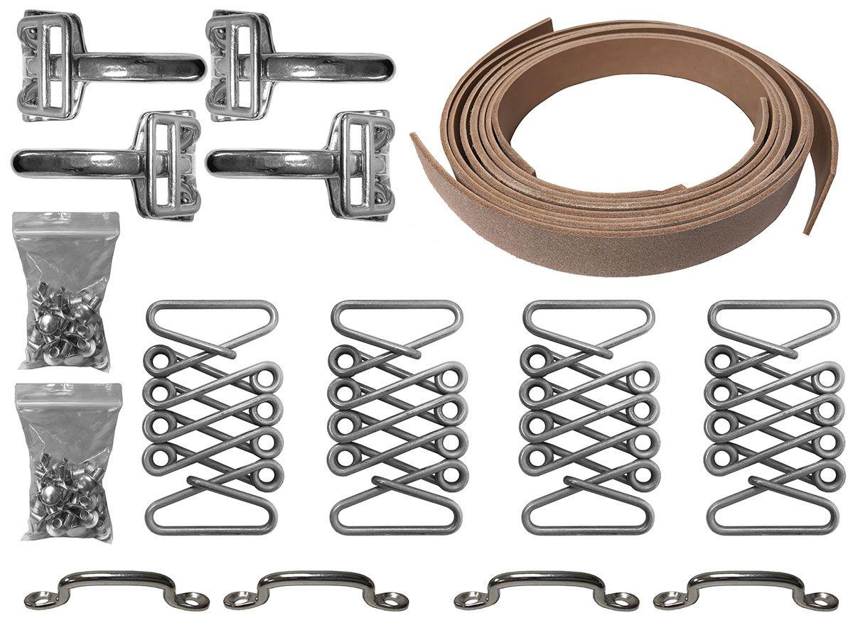 Limeworks Vintage Hot Rod Brass Hood Strap Kit (LWVHSKB) LWVHSKB