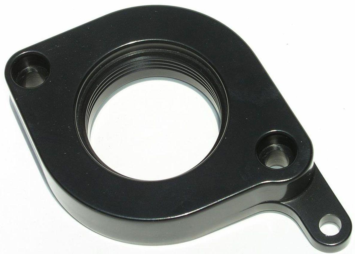 Meziere Water neck GM LS1 through LS8, Straight Outlet, Black Finish (MZWN0039S) MZWN0039S