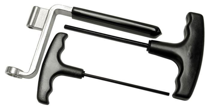 Powerhouse Valve Lash Adjustment Wrench, E-Z Valve Lash, Stainless Steel, Black, 9/16 in. Valve Wrench Size, 3/16 in. and 7/32 in. T-Handle Sizes, Kit (POW301550) POW301550