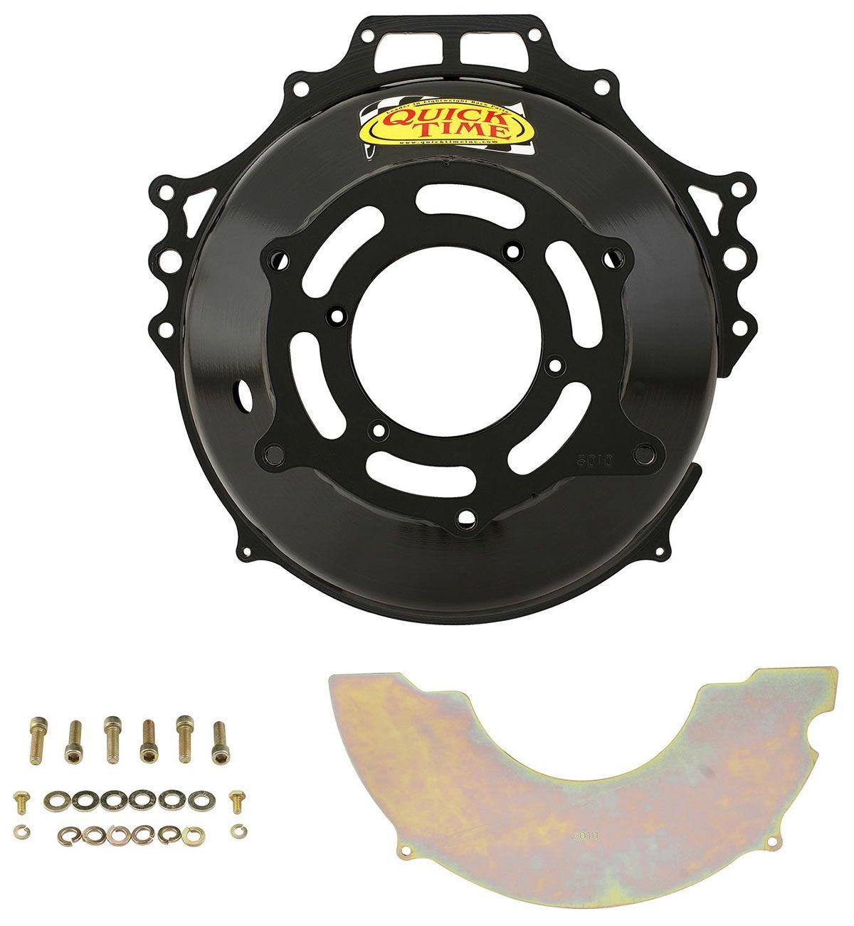 Quick Time Bellhousing, 10.5 in. Clutch, 153 Tooth Flywheel, 6.29 in. Height, Manual Transmission, Steel, Black, For Chevrolet, Each (QTRM-6010) QTRM-6010