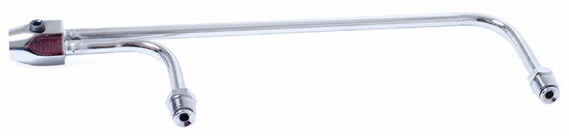 RPC Chrome Steel Fuel Line for Holley Quad Model 3310-2, 3/8" Tube Diameter, 8-21/32" Centers (RPCR2198X)