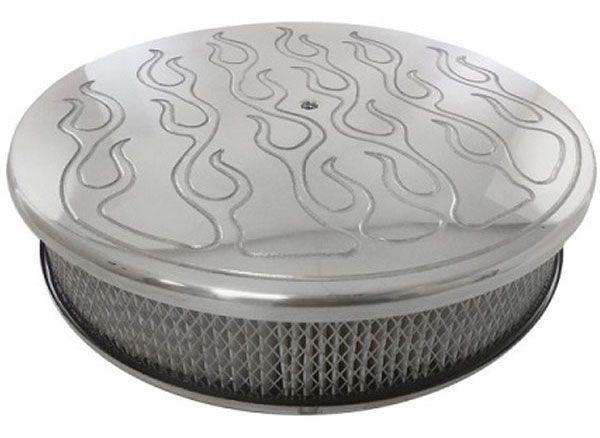 RPC 14" x 3" Polished Aluminium Flamed Air Cleaner Assembly (RPCR6901X) RPCR6901X
