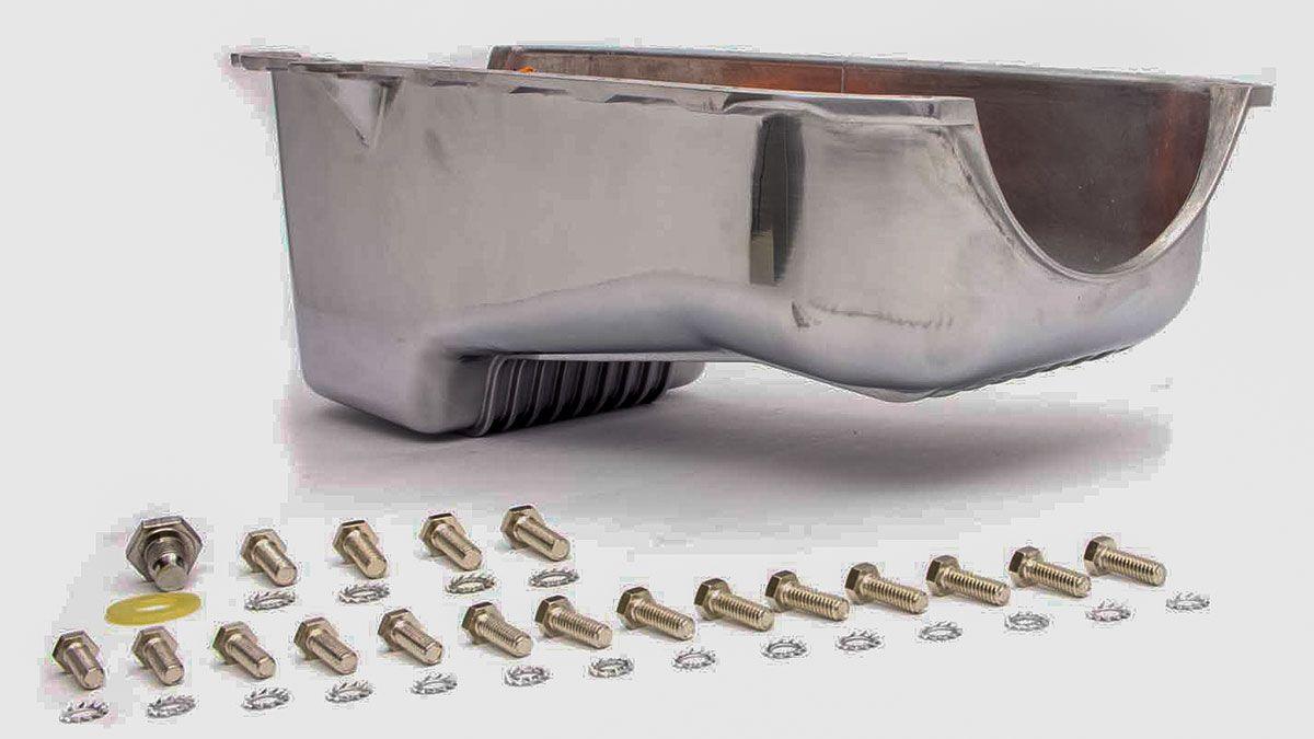 RPC Polished Aluminium Stock Oil Pan, 3.7Ltr Capacity, Finned (RPCR8444) RPCR8444