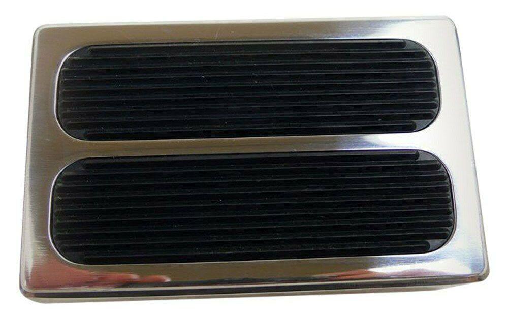 RPC Polished Aluminium Brake Pedal with Rubber Inserts, Rectangular Design (RPCR8501POL) RPCR8501POL