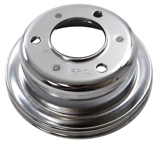 RPC Chrome Steel Crankshaft Lower Pulley, Single Groove 6-5/8" Dia, 2" Deep (RPCR8971) RPCR8971