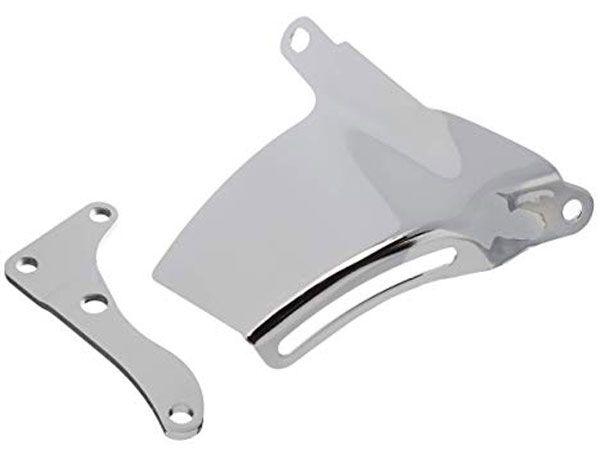 RPC Chrome Steel Alternator Bracket, OEM (Top Bracket Bolts to Thermostat Housing) (RPCR9316) RPCR9316