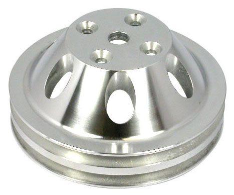 RPC Polished Aluminium Water Pump Upper Pulley, Double Groove , 6.60" Dia, 2.30" Bolt Circle (RPCR9483POL) RPCR9483POL
