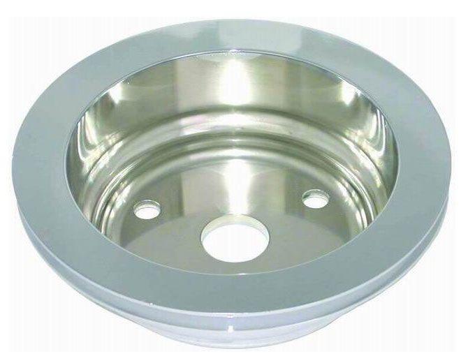 RPC Polished Aluminium Crankshaft Pulley, Single Groove, 6.60" Dia, 2.30" Bolt Circle (RPCR9484POL) RPCR9484POL
