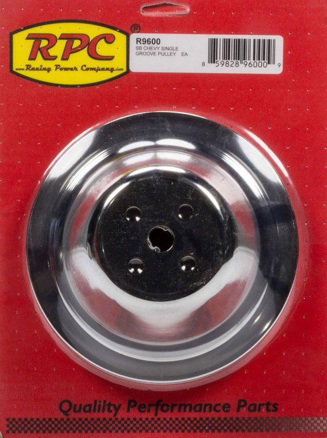 RPC Chrome Steel Water Pump Upper Pulley, Single Groove 7.10" Dia, 1.75" Bolt Circle (RPCR9600) RPCR9600
