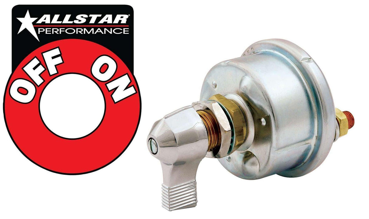 Allstar Battery Disconnect Switch with Decal, Single Pole (RS-ALL80156) RS-ALL80156
