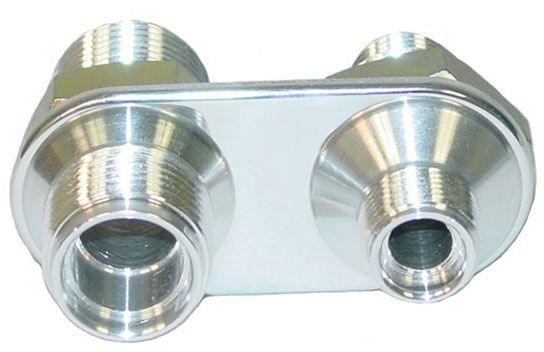 Vintage Air A/C &:; Heater 2-Way Polished Bulkhead (VA382600-MBA)