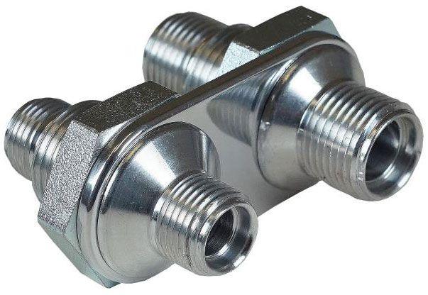 Vintage Air Streamline Bulkhead 2-Way -6 -8 O-Ring (VA382680-MBA) VA382680-MBA