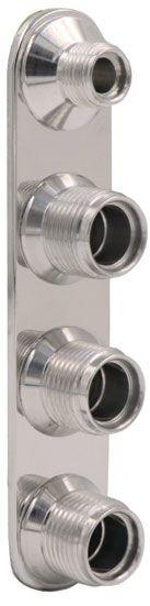 Vintage Air A/C &:; Heater 4-Way Inline Polished Bulkhead (VA386600-MBA) VA386600-MBA