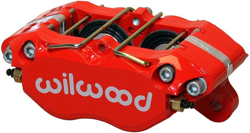 Wilwood 4-Piston Dynapro Dust-Boot Lug Mount Caliper - Red (WB120-15131-RD) WB120-15131-RD
