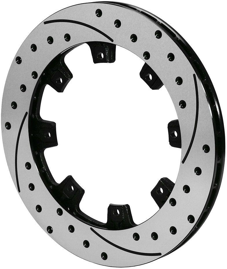 Wilwood 8 Bolt SRP Drilled & Slotted Performance Rotor (R/H) 32 Vanes Black (WB160-7101-BK) WB160-7101-BK