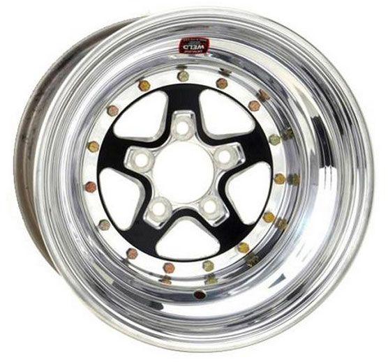 WELD AlumaStar 2.0 15 x 12" Wheel - Black Center/Polished Outter Finish (WE788B-512214) WE788B-512214