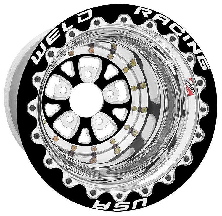 WELD V-Series 15 x 10" Wheel, Black Center, Single Beadlock for M/T (WE84B-510206F) WE84B-510206F