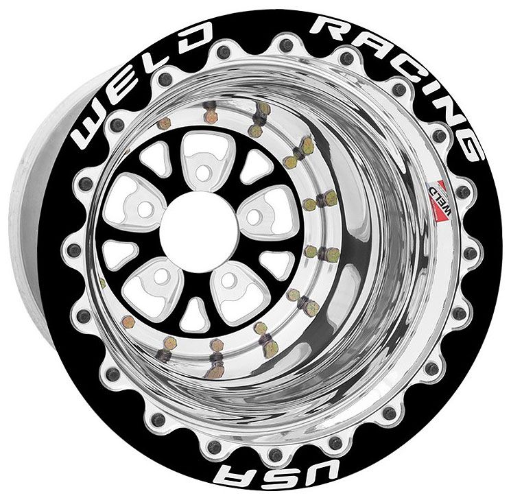 WELD V-Series 15 x 10" Wheel, Black Center, Double Beadlock for M/T (WE84B-510210MB)