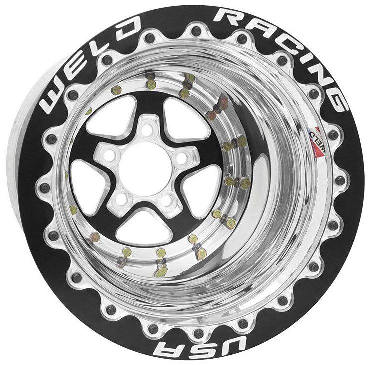 WELD Aluma-Star 15 x 8" Wheel, Black Center, Single Beadlock for M/T (WE88B508210F) WE88B508210F