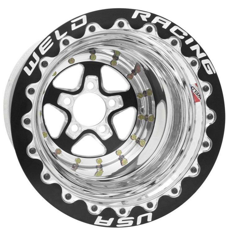 WELD Aluma-Star 15 x 10" Wheel, Black Center, Single Beadlock for M/T, Ultra (WE88B510206F) WE88B510206F