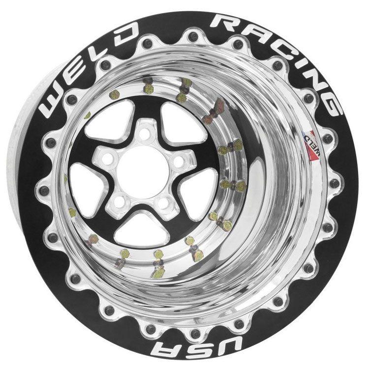 WELD Aluma-Star 15 x 10" Wheel, Black Center, Single Beadlock for M/T, Ultra (WE88B510210F) WE88B510210F