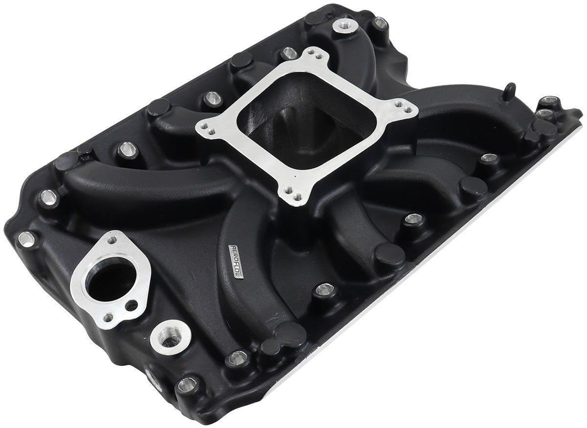 Aeroflow Holden 304 Low-Rise Single Plane Intake Manifold, Black Finish (AF6200-4001) AF6200-4001