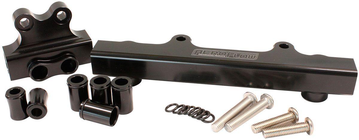 Aeroflow Mazda Series 4,5 13B Billet EFI Fuel Rails - Black (AF64-2213BLK) AF64-2213BLK