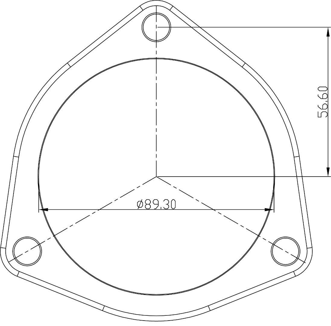 Aeroflow 3-Bolt Stainless Steel Flanges (AF9551-0013) AF9551-0013