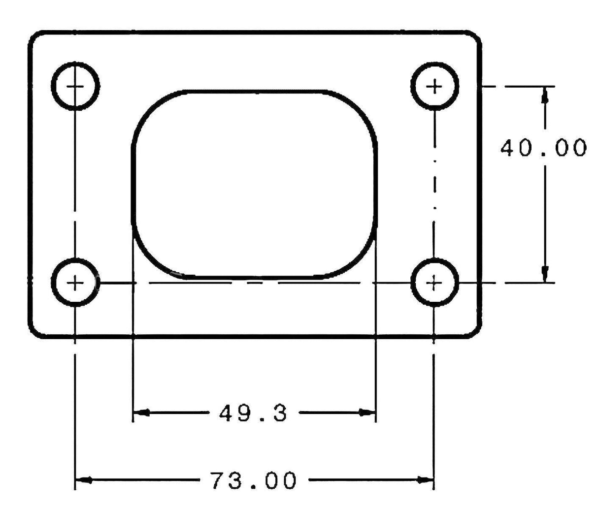 Aeroflow T28 Stainless Steel Turbine Inlet Flange (AF9551-0001)
