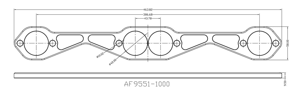 Aeroflow SB Chev 1-5/8" Round Port Header Flange (AF9551-1000)