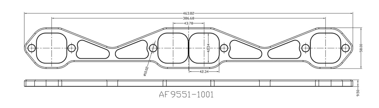 Aeroflow SB Chev 1-3/4" Square Port Header Flange (AF9551-1001)