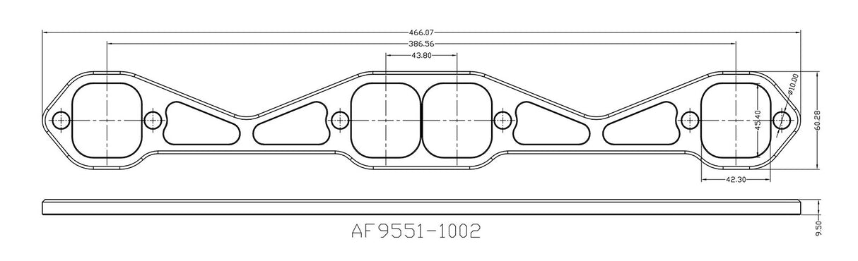 Aeroflow SB Chev 1-7/8" Square Port Header Flange (AF9551-1002)