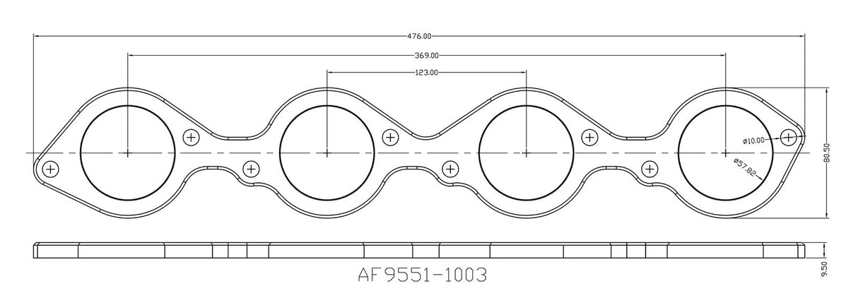 Aeroflow BB Chev 2-1/4" Round Port Header Flange (AF9551-1003)