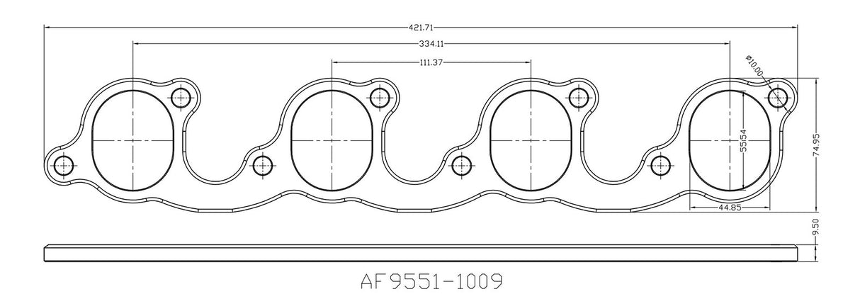 Aeroflow Ford Cleveland 2" Oval Port Header Flange (AF9551-1009)