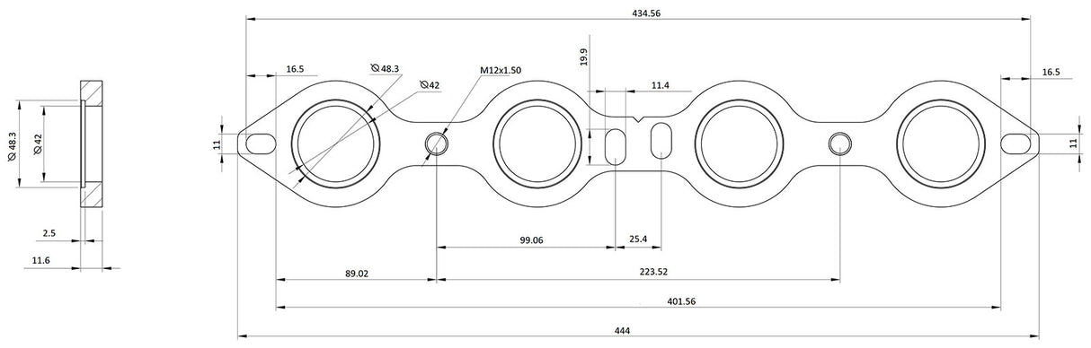 Aeroflow GM LS Header Flange (AF9551-1035)