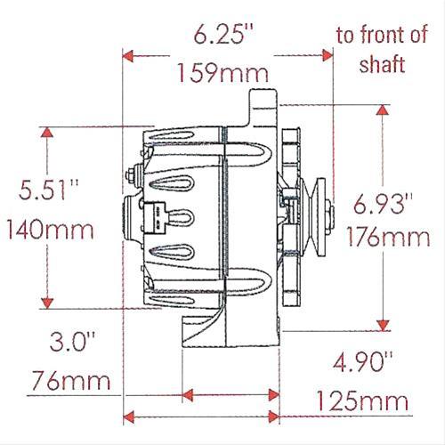 Powermaster Black Smooth Finish Ford Alternator (PM8-57141)