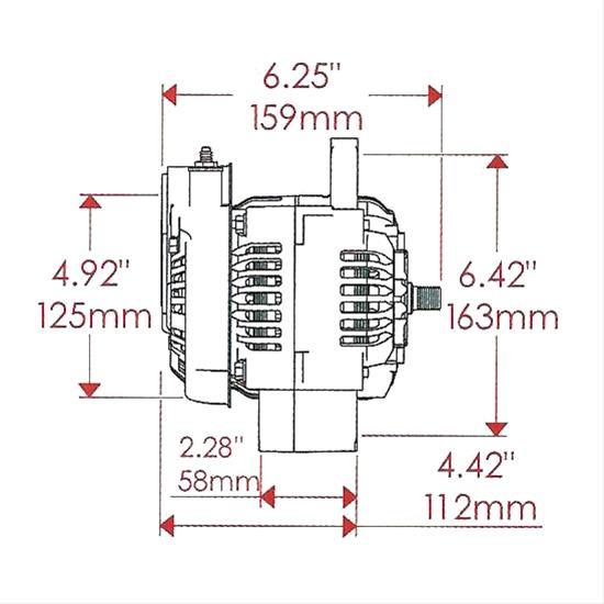 Powermaster Black GM Denso Style Race Alternator (PM8146)